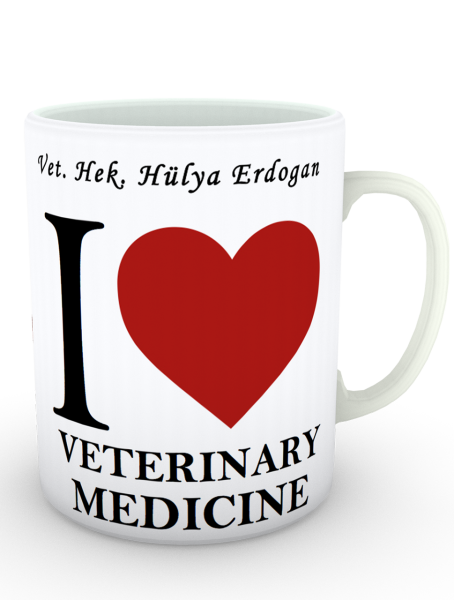 Love Veterinary At İskelet Kupa (İsme Özel)