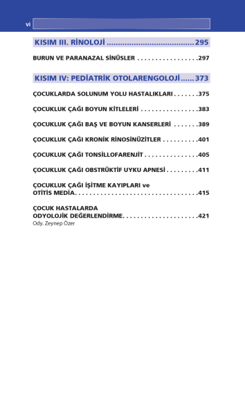 Kulak Burun Boğaz Hastalıkları Akıl Notları Güncel 2. Baskı