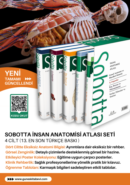 Sobotta İnsan Anatomisi Atlası Seti 4 Cilt ( 25. En Son Baskı - Türkçe 13. En Son Baskı)